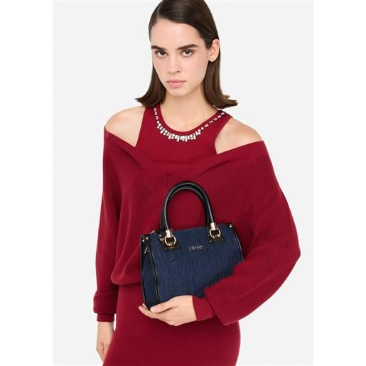 LIUJO liu jo borsa a mano piccola in denim, blu