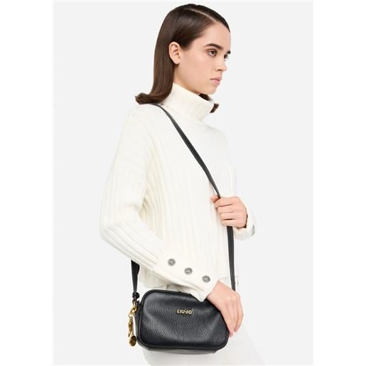 LIUJO liu jo borsa a tracolla media con charm, nero