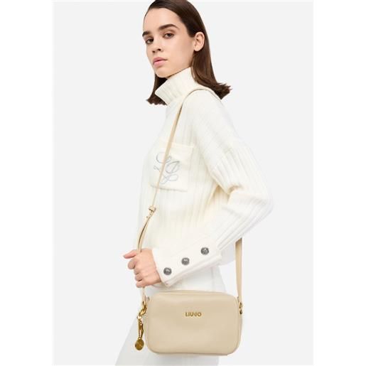 LIUJO liu jo borsa a tracolla media con charm, sabbia