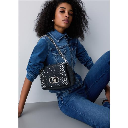 LIUJO liu jo borsa lapuffy media matelassé, denim grigio