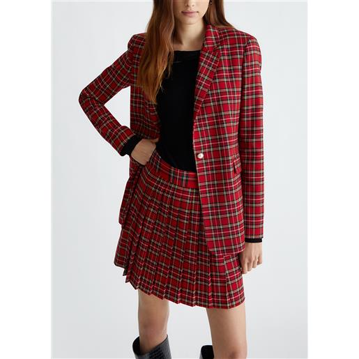 LIUJO liu jo blazer in tartan, rosso