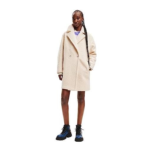 Desigual coat_london - overcoat da donna, bianco, s