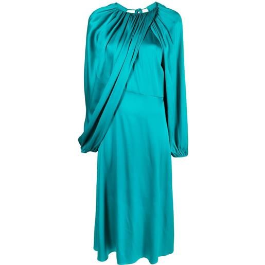 colville abito con drappeggio - blu