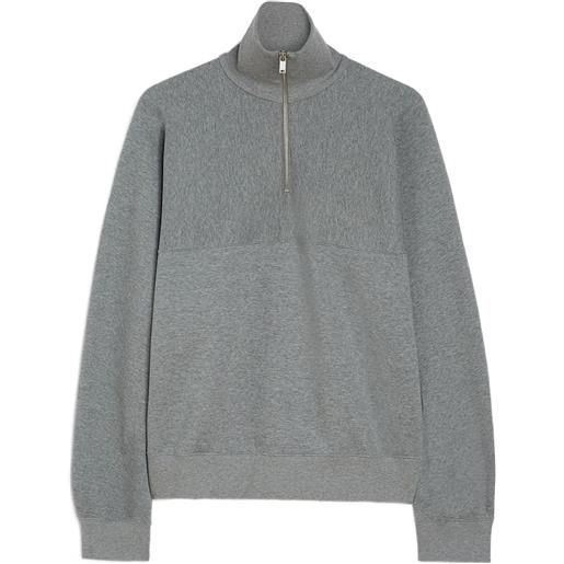 Jil Sander felpa a collo alto con zip - grigio