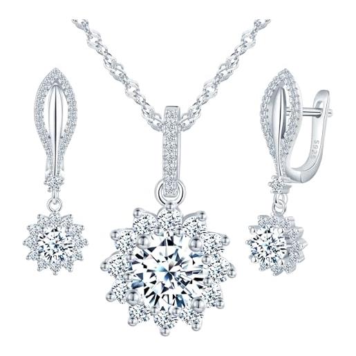 VENACOLY Orecchini Girasole In Argento Sterling 925 - Gioielli Donna Ipoallergenici, Regalo In Scatola Con Panno Lucidante, Simbolo Di Felicità
