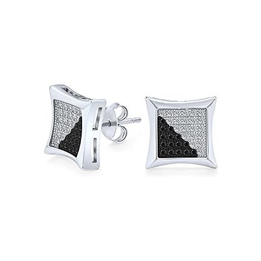 Orecchini a perno in argento 925 placcato oro con zirconia cubica orecchini per uomo e donna con cristalli lucidi