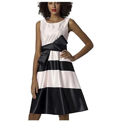 APART Fashion righe abito da festa, rosa (polvere nera), 42 donna