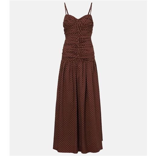 Posse abito lungo edie a pois