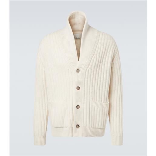 Allude cardigan in maglia di lana e cashmere a coste