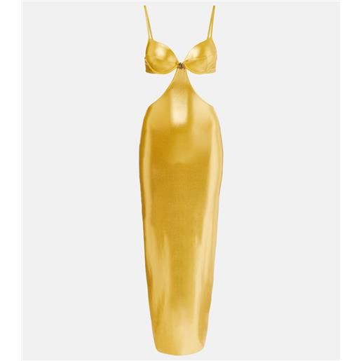 Roberto Cavalli abito midi con cut-out