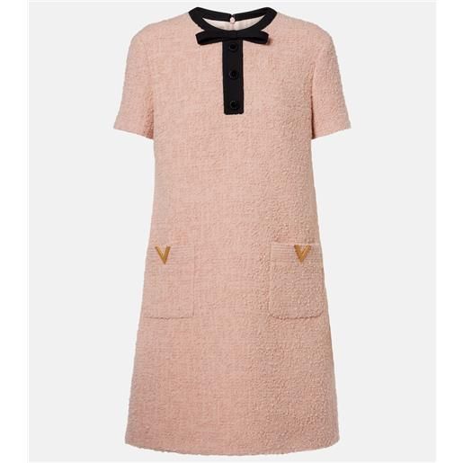 Valentino abito corto vgold in tweed di misto lana