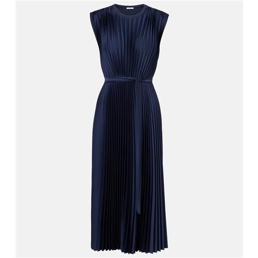 Joseph abito midi volta in crãªpe plissã© con cintura