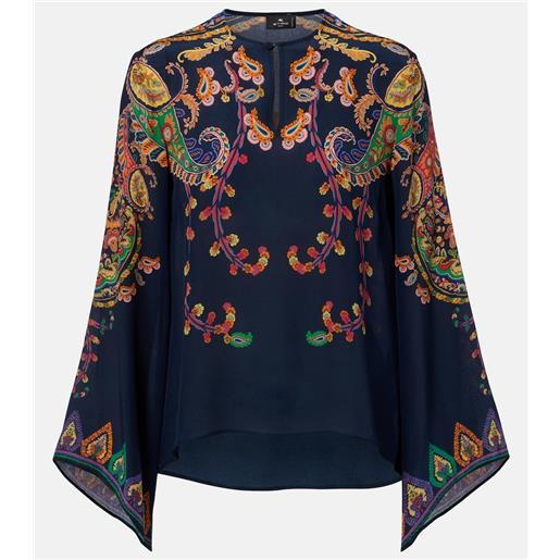 Etro blusa in seta con stampa paisley