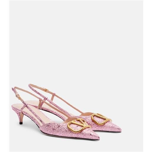 Valentino Garavani pumps slingback vlogo in jacquard cloquã©