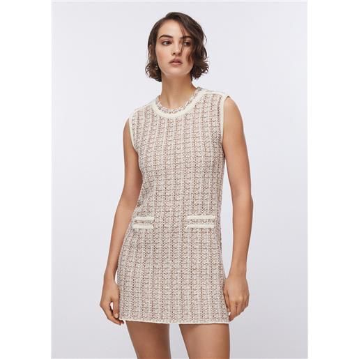 LIUJO liu jo abito corto in maglia, beige
