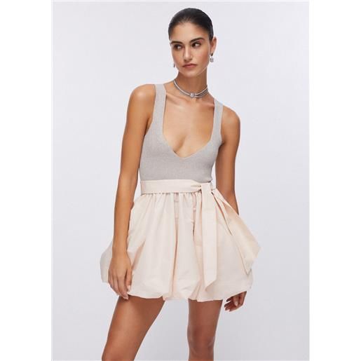 LIUJO liu jo abito corto in taffetà, nude