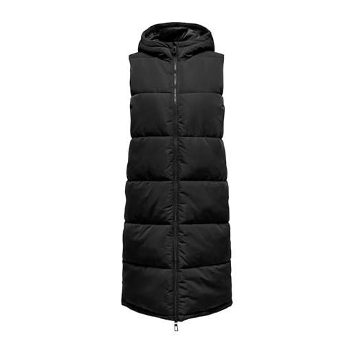 ONLY alina long waistcoat donna gilet nero s 100% poliestere