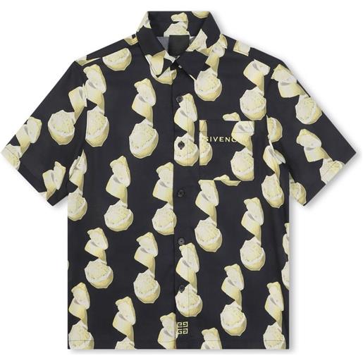 Givenchy Kids camicia con stampa grafica - nero