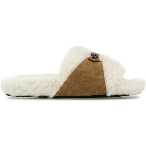 Balenciaga slippers in pelle scamosciata - bianco