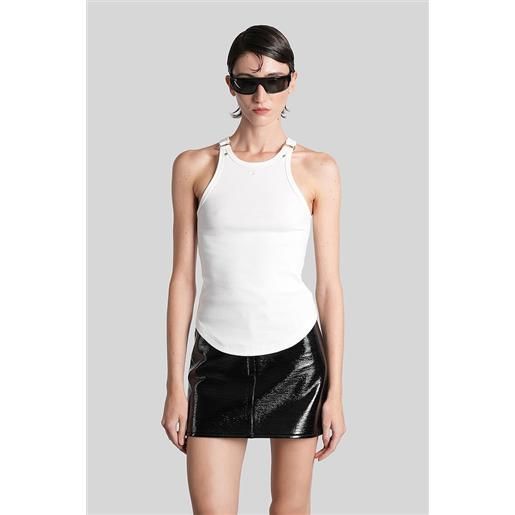 Courreges canotta in cotone bianco