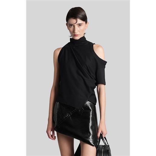 Courreges t-shirt in cotone nero