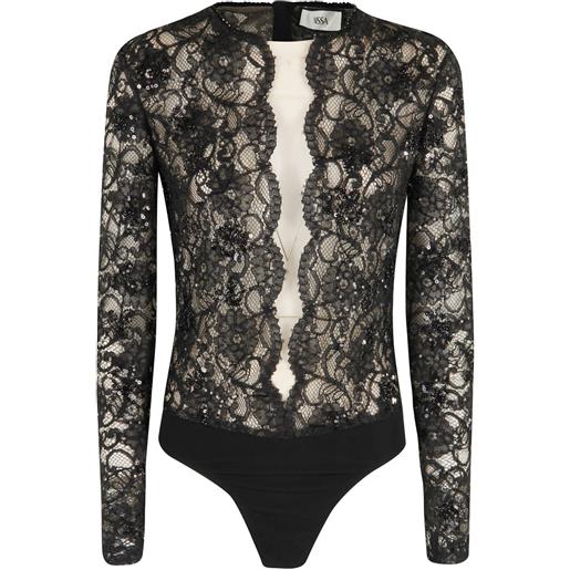 NISSA body con paillettes - nero