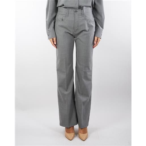 SEVENTY pantalone grigio in fresco lana modello jeans