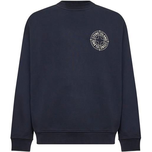 Stone Island felpa con stampa - blu