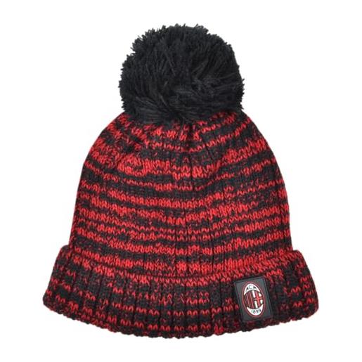 AC Milan Cappello Rap Da Adulto | Rosso E Nero, Chiusura In Velcro | Berretto Da Baseball