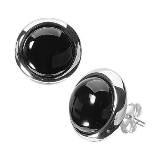 Valerio Spada Orecchini In Argento Sterling 925 Silpada - Forma Ovale Martellata Ossidata, Pendenti W1354 Izana Earrings