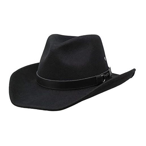Cappello Da Cowboy A Tesa Larga In Finto Feltro – Unisex Western Con Cinturino Nero, Regolabile, Per Attività Outdoor - 2