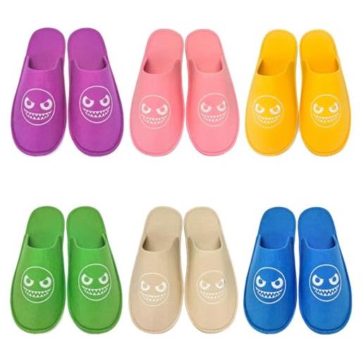 Geyoga Pantofole da donna morbide antiscivolo, Colore classico., Medium