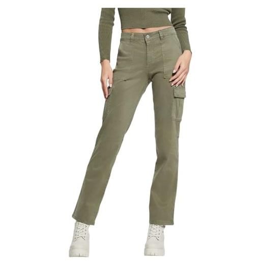 Guess donne sexy cargo dritto, verde foglia di lichene, m