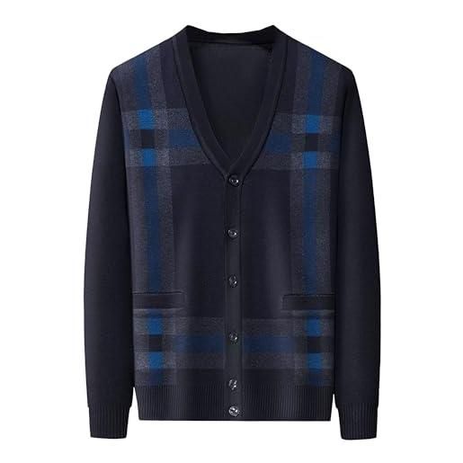 Gilet Uomo A Rombi In Misto Lana | Maglia Senza Maniche Scollo A V, Autunno Inverno