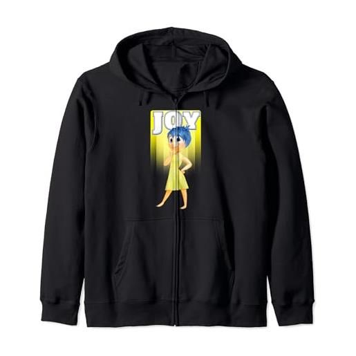 Disney pixar inside out joy portrait felpa con cappuccio