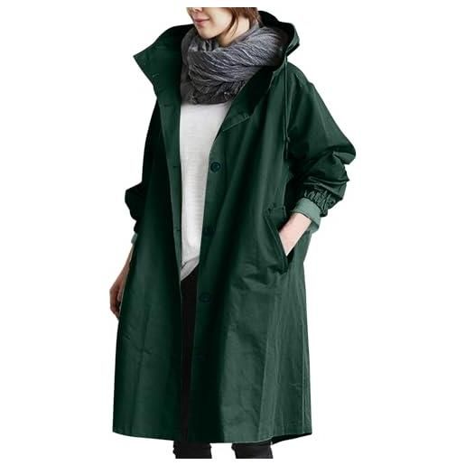 Generico trench donna verde piumino imbottito donna giacca invernale cappotto invernale lungo giubbotto con pelo parka da trench coat cappottino corto piumino twin set