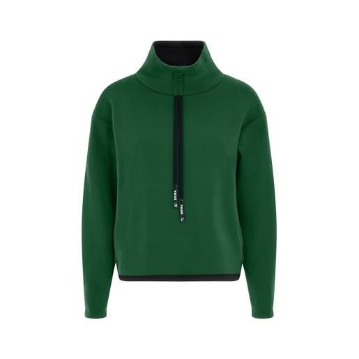 DEHA - felpa scuba high neck sweatshirt in viscosa, verde (s)