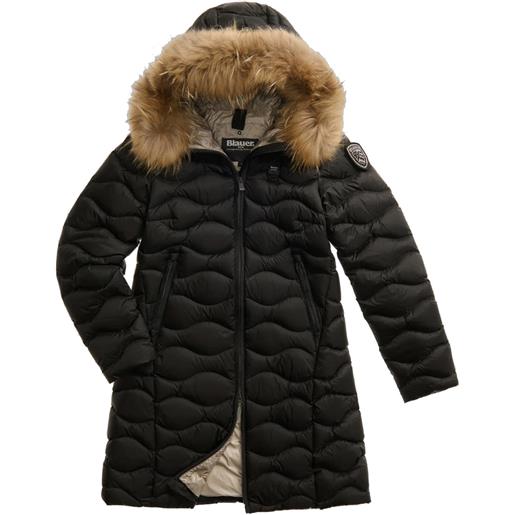BLAUER piumino lungo con pelliccia lynel donna