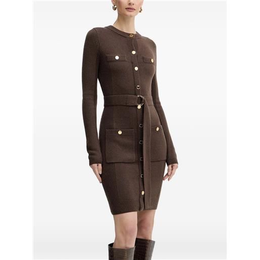 GUESS USA abito corto con cintura - marrone