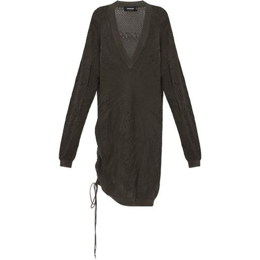 DSQUARED2 abito midi con scollo a v - verde