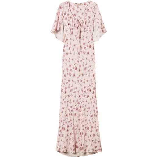 TWINSET abito lungo con stampa a fiori - rosa