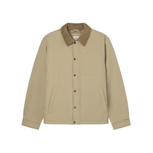 Springfield puffed jacket with corduroy giacca bologna, verde, xl uomo