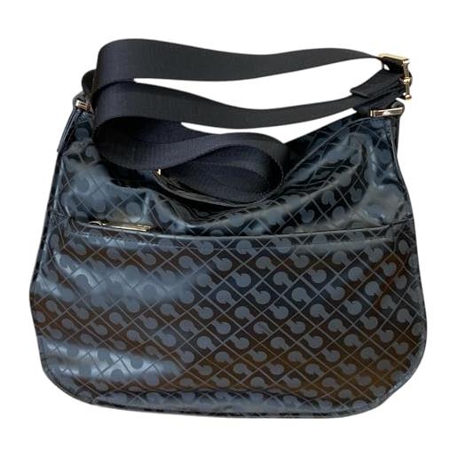 Gherardini borsa sacca media da spalla tasca esterna tracolla regolabile 0261 (nero)