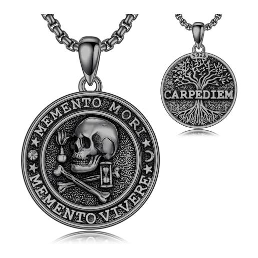 Collana con ciondolo teschio di corvo vichingo in acciaio inossidabile nuovo stile Vintage per uomo collane con animali unici di moda regalo di gioielli amuleto  36