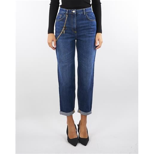 ELISABETTA FRANCHI jeans con catena gioiello