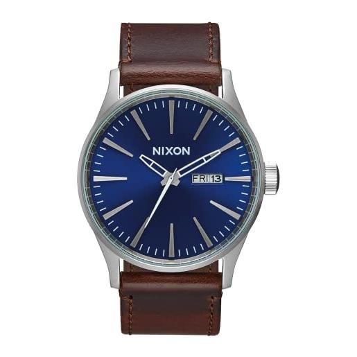 NIXON Private Orologio Uomo In Acciaio Con Cinturino In Pelle Di Vitello Marrone - 42mm, Impermeabile 100m - 4