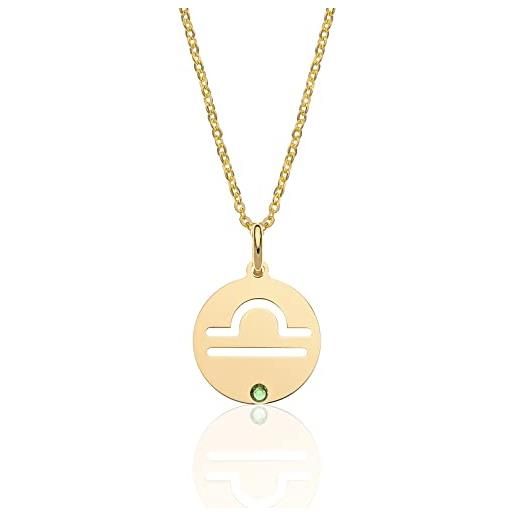 LILLY MARIE Collana Bilancia In Argento Sterling 925 - Pendente Zodiacale Ipoallergenico - Lunghezza Regolabile 45-50 Cm