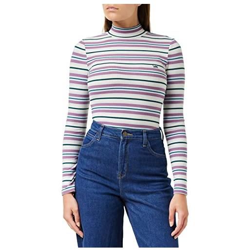 Lee collo alto a costine maglia, natur, s donna