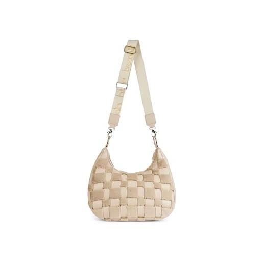 Braccialini borsa donna icons a spalla mezzaluna eco-pelliccia