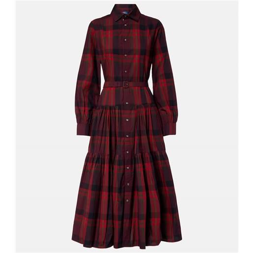 Polo Ralph Lauren abito chemisier in misto cotone a quadri